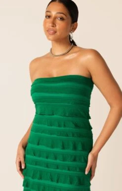 MADDISON MAXI DRESS IN EMERALD -Clothing Discounts Shop LR MADDISONMAXIDRESSINEMERALDCURVE12 TERRILC25