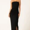 MERLE STRAPLESS MAXI DRESS IN BLACK
