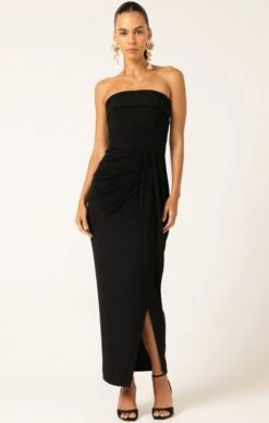 MERLE STRAPLESS MAXI DRESS IN BLACK