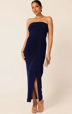 MERLE STRAPLESS MAXI DRESS SAPPHIRE -Clothing Discounts Shop LR MERLEDRESSINSAPPHIRECURVE63 TERRILC25