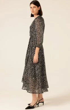 MOONLIT MAZE WRAP DRESS 20 MOONLIT MAZE WRAP DRESS -Clothing Discounts Shop LR MOONLITMAZEWRAPDRESSINBLACKWHITESPOT91 MADIA25