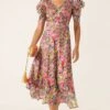 NEW BLOOMS MIDI 2 NEW BLOOMS MIDI -Clothing Discounts Shop LR NEWBLOOMSMIDIDRESSPINKDITZYFLOWER46 KAROLINAWCK25