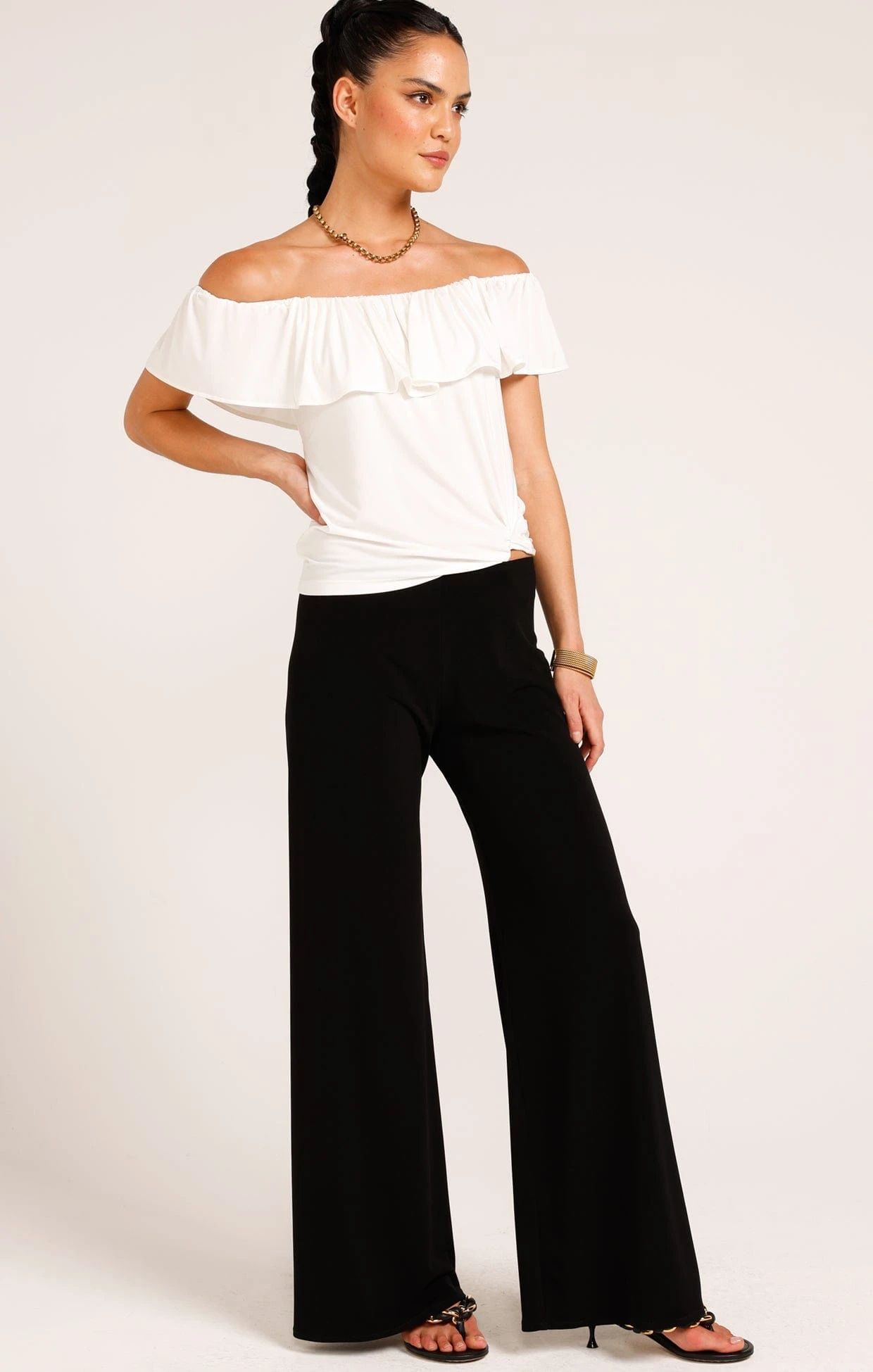 OFF SHOULDER FRILL TOP IN IVORY 7 OFF SHOULDER FRILL TOP IN IVORY - Image 5