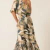 OLIVIERA MAXI DRESS 1 OLIVIERA MAXI DRESS -Clothing Discounts Shop LR OLIVIERAMAXIDRESSINNAVYSANDGOLDABSTRACT103 ELIZAVETAS25