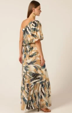 OLIVIERA MAXI DRESS -Clothing Discounts Shop LR OLIVIERAMAXIDRESSINNAVYSANDGOLDABSTRACT7 ELIZAVETAS25