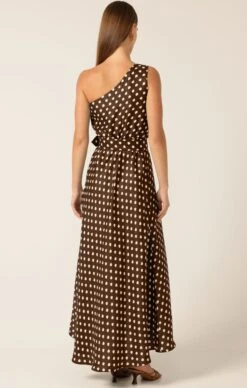 GARDENIA ONE SHOULDER DRESS -Clothing Discounts Shop LR ONESHOULDERMIDIDRESSINCHOCCREAMSPOT1 ELIZAVETAS25