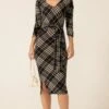 ORIONS BELT DRESS 1 ORIONS BELT DRESS -Clothing Discounts Shop LR ORIONSBELTDRESSINBLACKTAUPECHECK2 HAYSS25