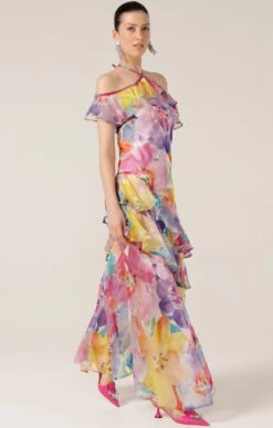 PARADISE TANAGER DRESS 11 PARADISE TANAGER DRESS -Clothing Discounts Shop LR PARADISETANAGERDRESSINWATERCOLOURFLORAL28 DANZSS24