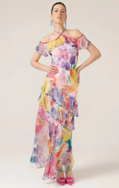 PARADISE TANAGER DRESS 14 PARADISE TANAGER DRESS -Clothing Discounts Shop LR PARADISETANAGERDRESSINWATERCOLOURFLORAL32 DANZSS24