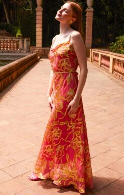 PEACH PHEASANT DRESS 14 PEACH PHEASANT DRESS -Clothing Discounts Shop LR PEACHPHEASANTDRESSSPRINGCAMPAIGN2488 LUCIASC24