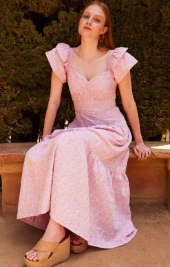 PINK GALLAH MAXI DRESS 11 PINK GALLAH MAXI DRESS -Clothing Discounts Shop LR PINKGALLAHMAXIDRESSSPRINGCAMPAIGN24167