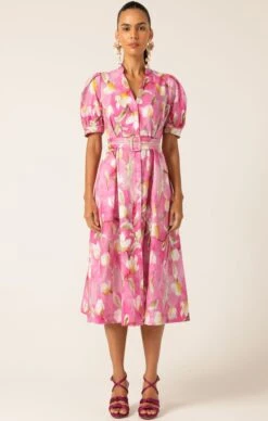 POSY SHIRTMAKER DRESS 13 POSY SHIRTMAKER DRESS -Clothing Discounts Shop LR POSYSHIRTMAKERINPINKFLORAL22 NINAS25