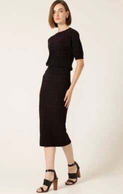 SHORT SLEEVE CHEVRON KNIT TOP IN SANGRIA BLACK 9 SHORT SLEEVE CHEVRON KNIT TOP IN SANGRIA BLACK -Clothing Discounts Shop LR PUFFSLEEVECHEVRONKNITTOPINSANGRIABLACKWITHKNITPENCILSKIRTINSANGRIABLACK11 LILYWSK25