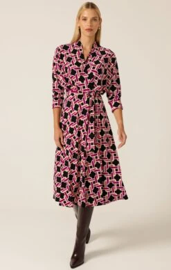 ROVEL DOLMAN DRESS 13 ROVEL DOLMAN DRESS -Clothing Discounts Shop LR ROVELDOLMANDRESSINMAGENTATANBLACKLINK51 KAROLINAWCK25