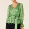 SHERWOOD BLOUSE 1 SHERWOOD BLOUSE -Clothing Discounts Shop LR SHERWOODBLOUSEINGREENWHITECROSSHATCH18CROP2 BELMAA25
