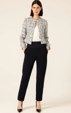 SHIMMERING SHORES JACKET -Clothing Discounts Shop LR SHIMMERINGSHORESJACKETINBLUETWEEDWITHTAPEREDLEGPANTINNAVY41 MADIA25