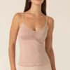 RUCHED GATHERED CAMI SLIP IN NUDE