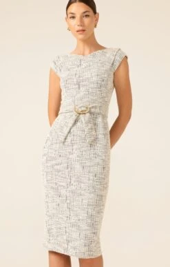 STREAM SLATE DRESS 11 STREAM SLATE DRESS -Clothing Discounts Shop LR STREAMSLATEDRESSINIVORYCHARCOALTWEED36 BELMAA25