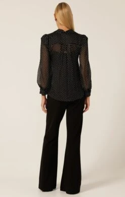 VALENTINE BLOUSE 14 VALENTINE BLOUSE -Clothing Discounts Shop LR VALENTINEBLOUSEINBLACKCREAMSPOT2 KAROLINAWCK25