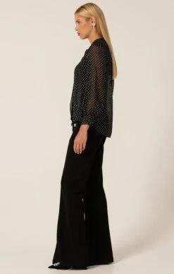 VALENTINE BLOUSE 13 VALENTINE BLOUSE -Clothing Discounts Shop LR VALENTINEBLOUSEINBLACKCREAMSPOT7 KAROLINAWCK25