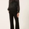 CLASSIC TROUSER IN BLACK -Clothing Discounts Shop LR VALENTINEBLOUSEINBLACKCREAMSPOTWITHCLASSICTROUSERINBLACK6 KAROLINAWCK25