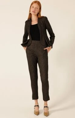 VICTOR PEPLUM JACKET 15 VICTOR PEPLUM JACKET -Clothing Discounts Shop LR VICTORJACKETANDVICTORPANTINBRONZEBLACK3 JULIASKC25