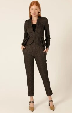 VICTOR PEPLUM JACKET 17 VICTOR PEPLUM JACKET -Clothing Discounts Shop LR VICTORJACKETANDVICTORPANTINBRONZEBLACK7 JULIASKC25