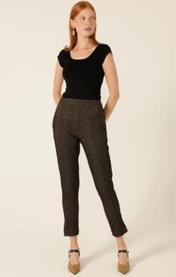 VICTOR PANT 11 VICTOR PANT -Clothing Discounts Shop LR VICTORPANTINBRONZEBLACKWITHCAPSLEEVETOPINBLACK13 JULIASKC25