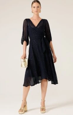 VIVIENNE WRAP DRESS 15 VIVIENNE WRAP DRESS -Clothing Discounts Shop LR VIVIENNEWRAPDRESSINNAVYSPARKLE V2 43 NICOLESC24