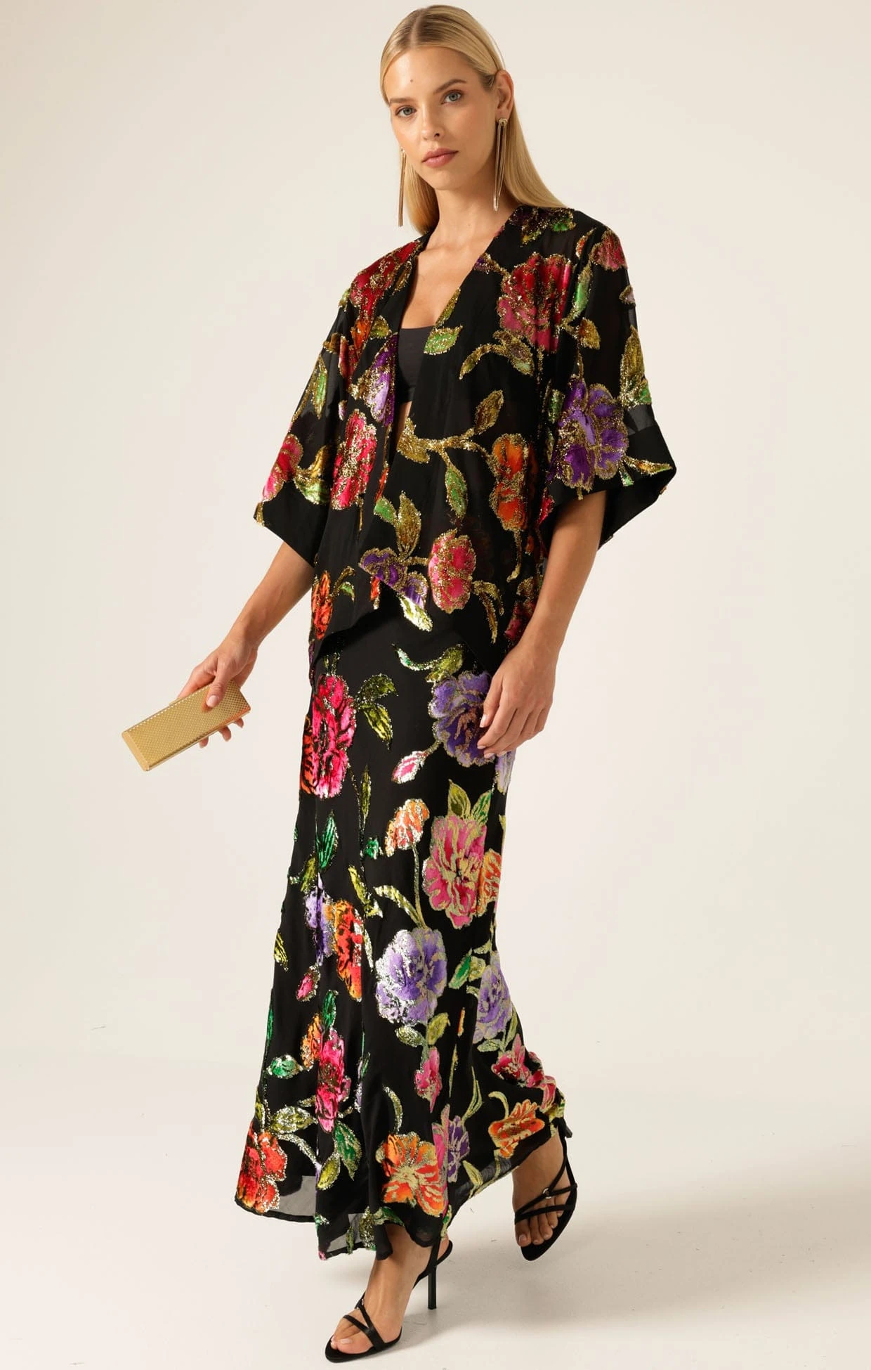 NIGHT FLOWER BIAS SKIRT 6 NIGHT FLOWER BIAS SKIRT - Image 4