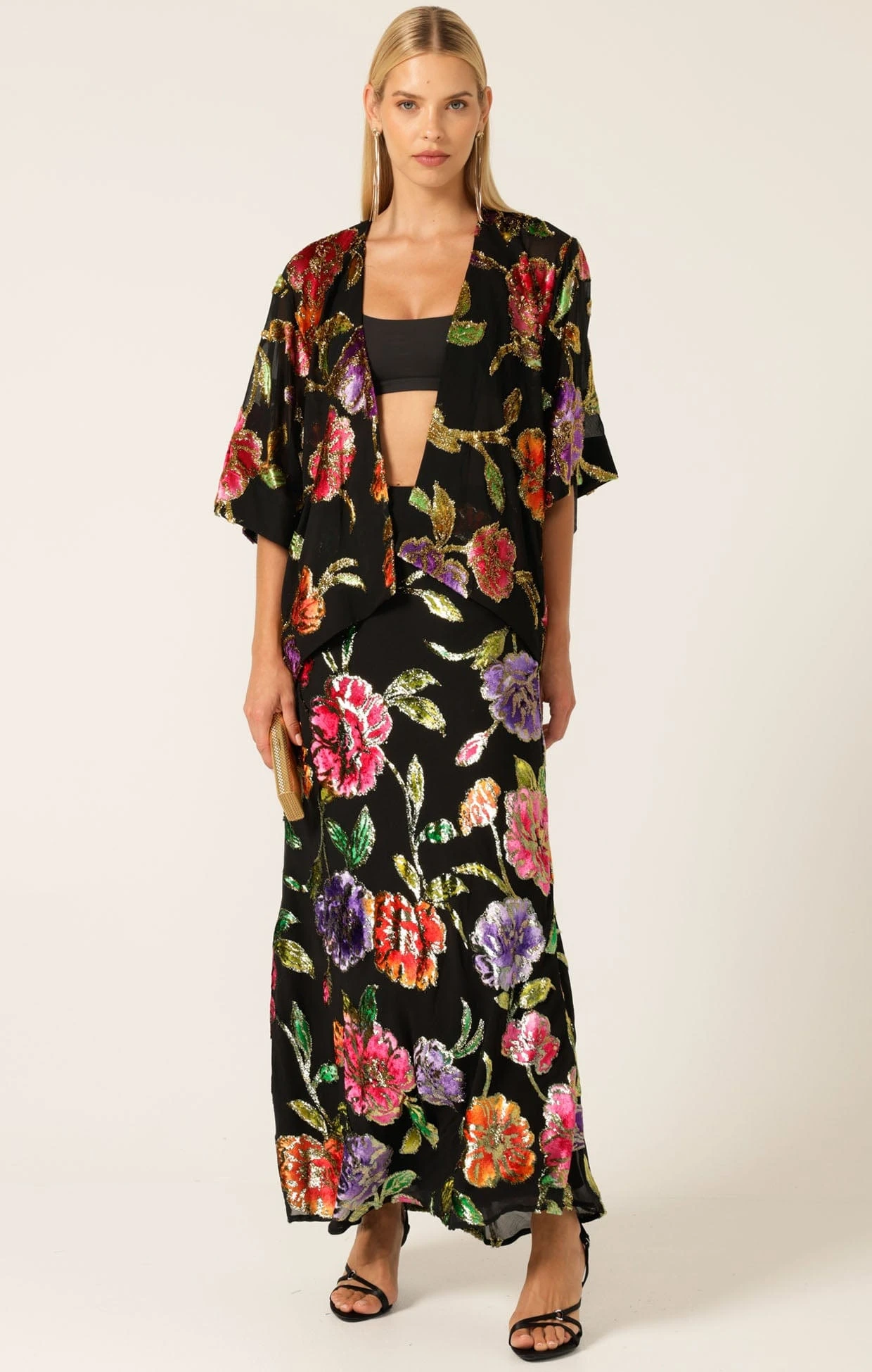 NIGHT FLOWER BIAS SKIRT 8 NIGHT FLOWER BIAS SKIRT - Image 6