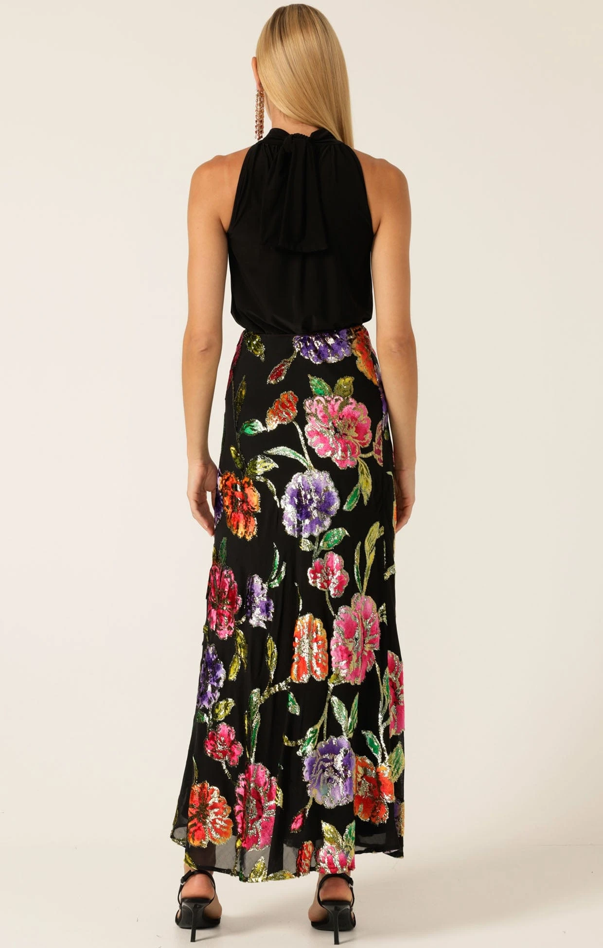 NIGHT FLOWER BIAS SKIRT 11 NIGHT FLOWER BIAS SKIRT - Image 9