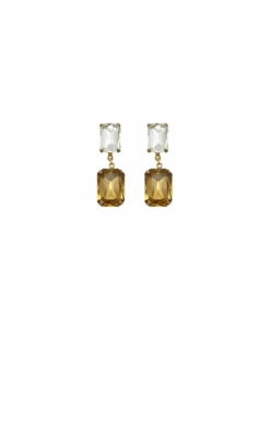 ARABELLA DROP EARRINGS IN CRYSTAL AMBER