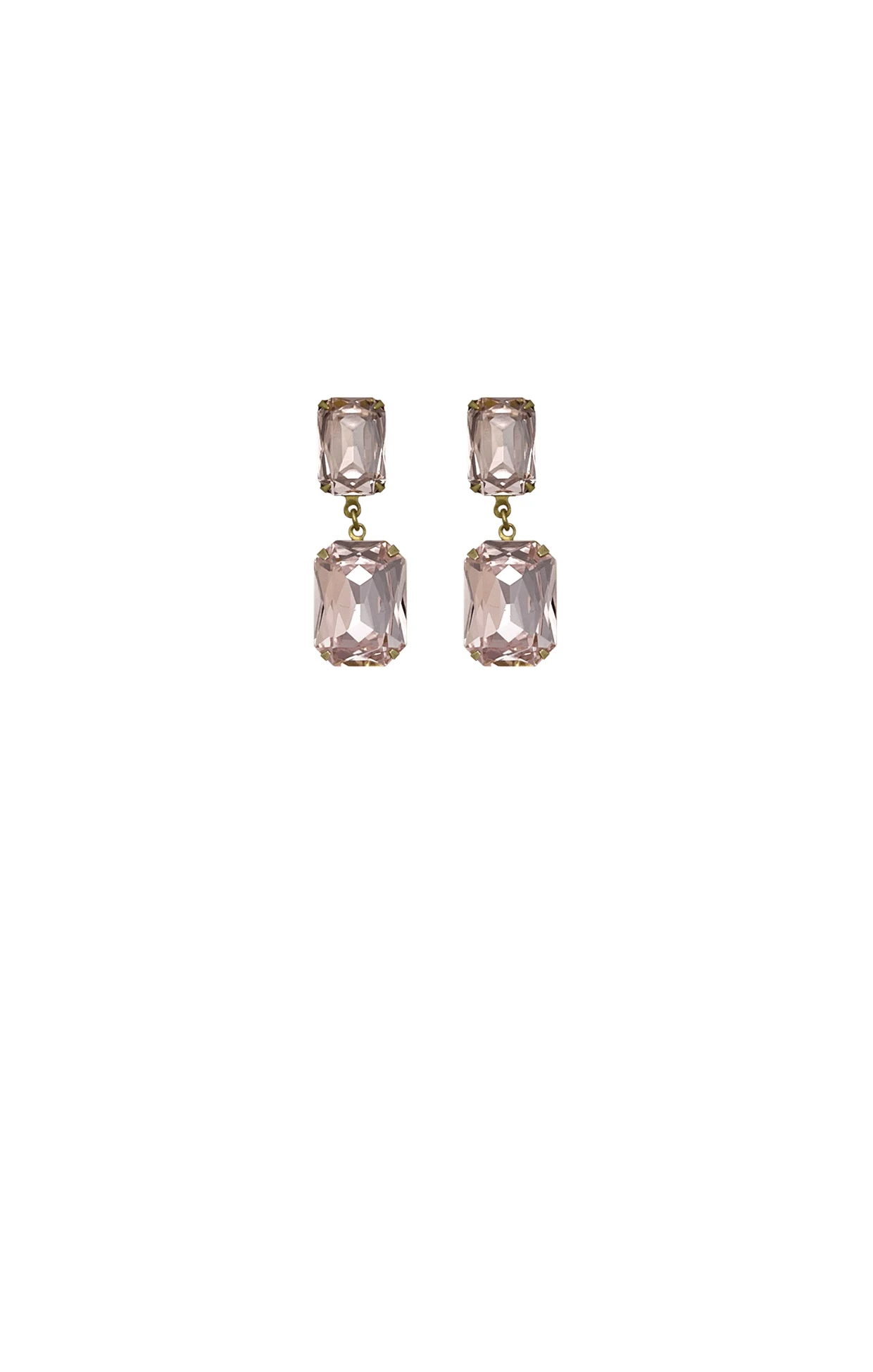 ARABELLA DROP EARRINGS IN PALE PINK 3 ARABELLA DROP EARRINGS IN PALE PINK