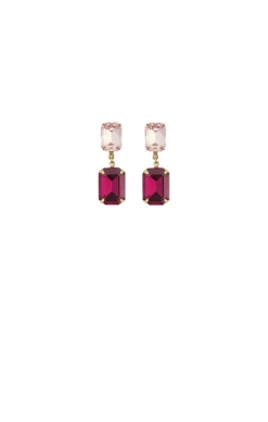 ARABELLA DROP EARRINGS IN PINK FUCHSIA