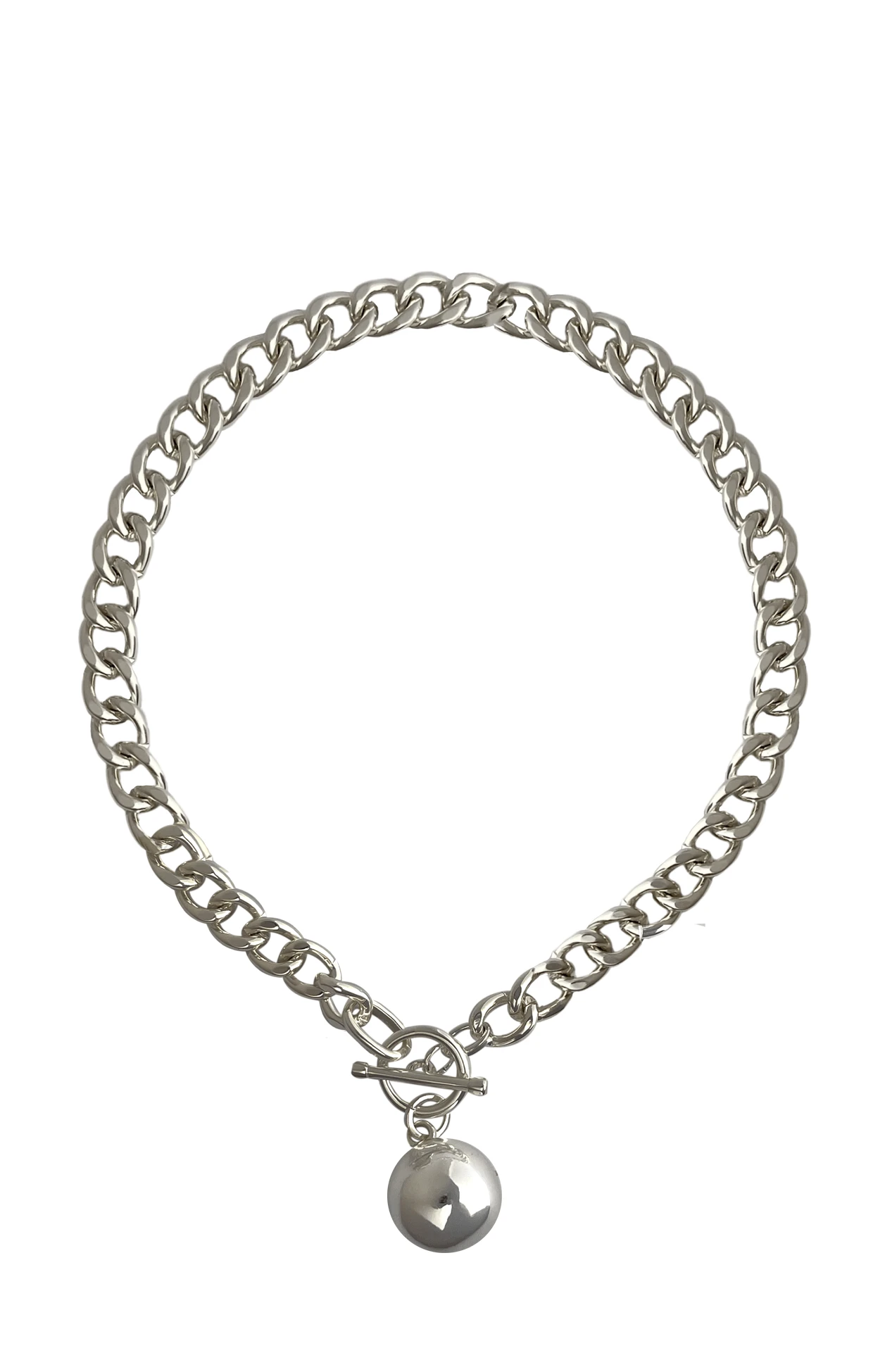 BALL DROP EVENT NECKLACE IN SILVER 3 BALL DROP EVENT NECKLACE IN SILVER