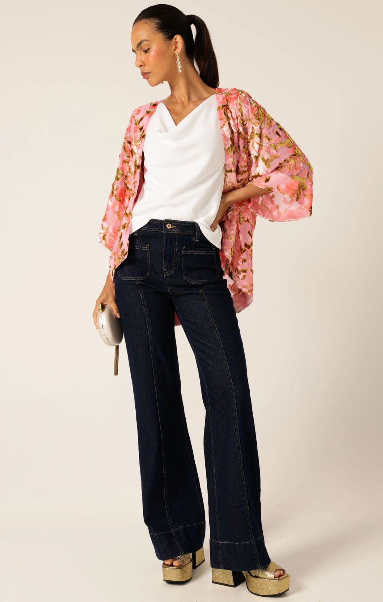 BLOSSOM KIMONO PINK GOLD 7 BLOSSOM KIMONO PINK GOLD - Image 5