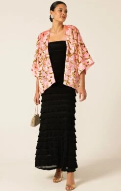 BLOSSOM KIMONO PINK GOLD 17 BLOSSOM KIMONO PINK GOLD -Clothing Discounts Shop blossom kimono pink gold jackets multi occasion 1171431622