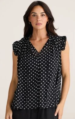 BROADWAY TOP IN POLKA DOT 12 BROADWAY TOP IN POLKA DOT -Clothing Discounts Shop broadway top tops 43391682543865