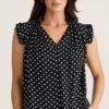 BROADWAY TOP IN POLKA DOT -Clothing Discounts Shop broadway top tops 43391682576633