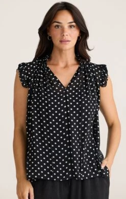 BROADWAY TOP IN POLKA DOT