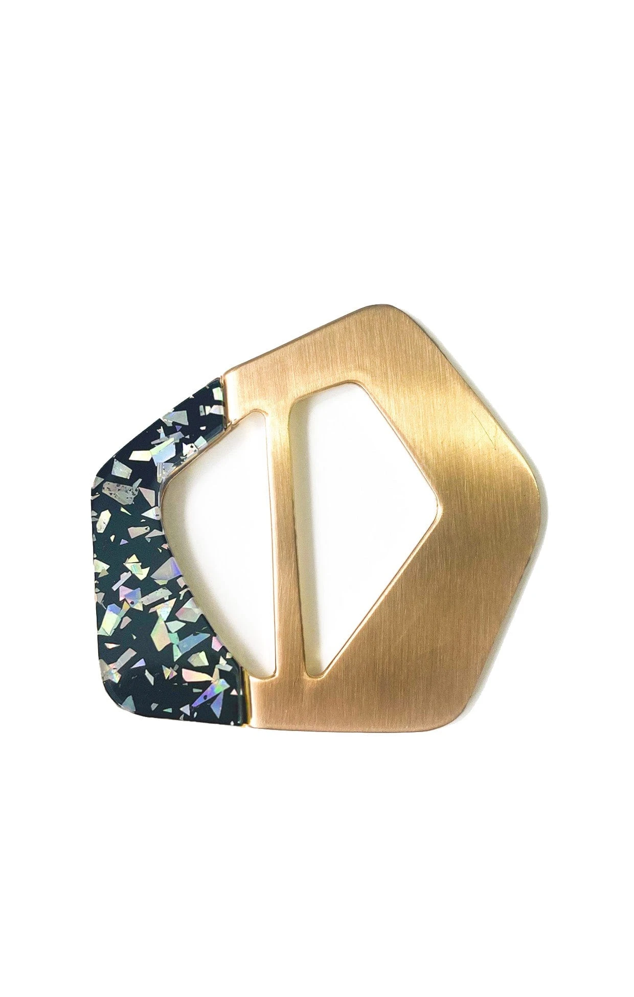 BUCKLE ACCESSORY IN GOLD BLACK MARBLE 3 BUCKLE ACCESSORY IN GOLD BLACK MARBLE