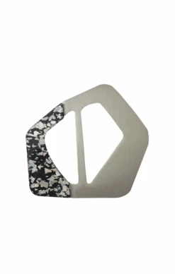 BUCKLE ACCESSORY IN SILVER BLACK MARBLE