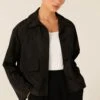 BUTTON UP CROPPED JACKET -Clothing Discounts Shop button up crop jacket jackets multi occasion MIASKW25