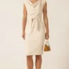 CHECKER COWL DRESS IN OATMEAL -Clothing Discounts Shop checker cowl dress in oatmeal dresses multi occasion 1153009247