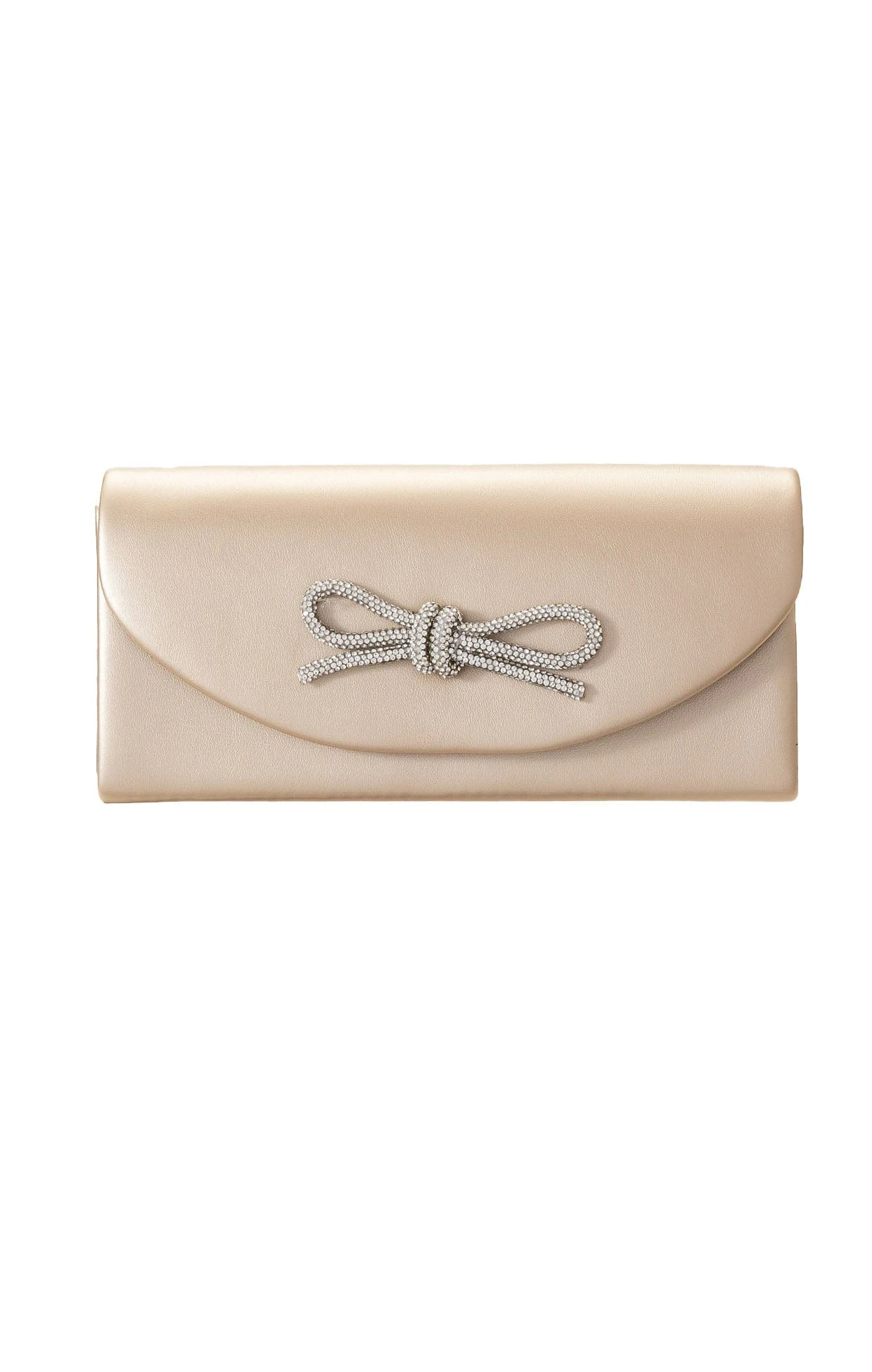 CLASSIC BOW CLUTCH BAG IN CHAMPAGNE 3 CLASSIC BOW CLUTCH BAG IN CHAMPAGNE