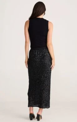 DAZZLE SKIRT IN BLACK SEQUIN 7 DAZZLE SKIRT IN BLACK SEQUIN -Clothing Discounts Shop dazzle skirt in black sequin skirts 43392608567545