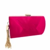 DEANNA EVENING BAG IN HIBISCUS PINK