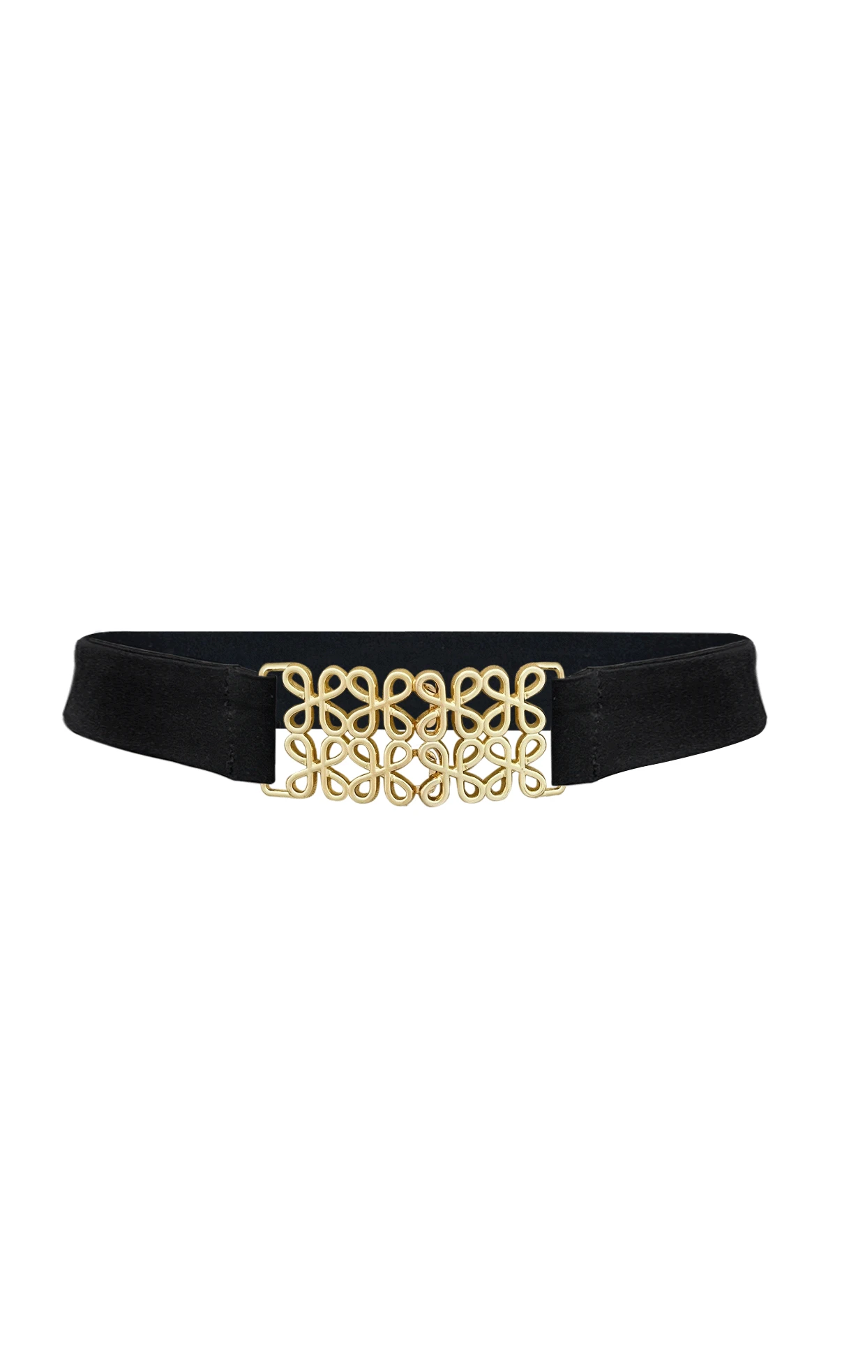 DECORATIVE CLASP BELT IN BLACK AND GOLD 4 DECORATIVE CLASP BELT IN BLACK AND GOLD - Image 2