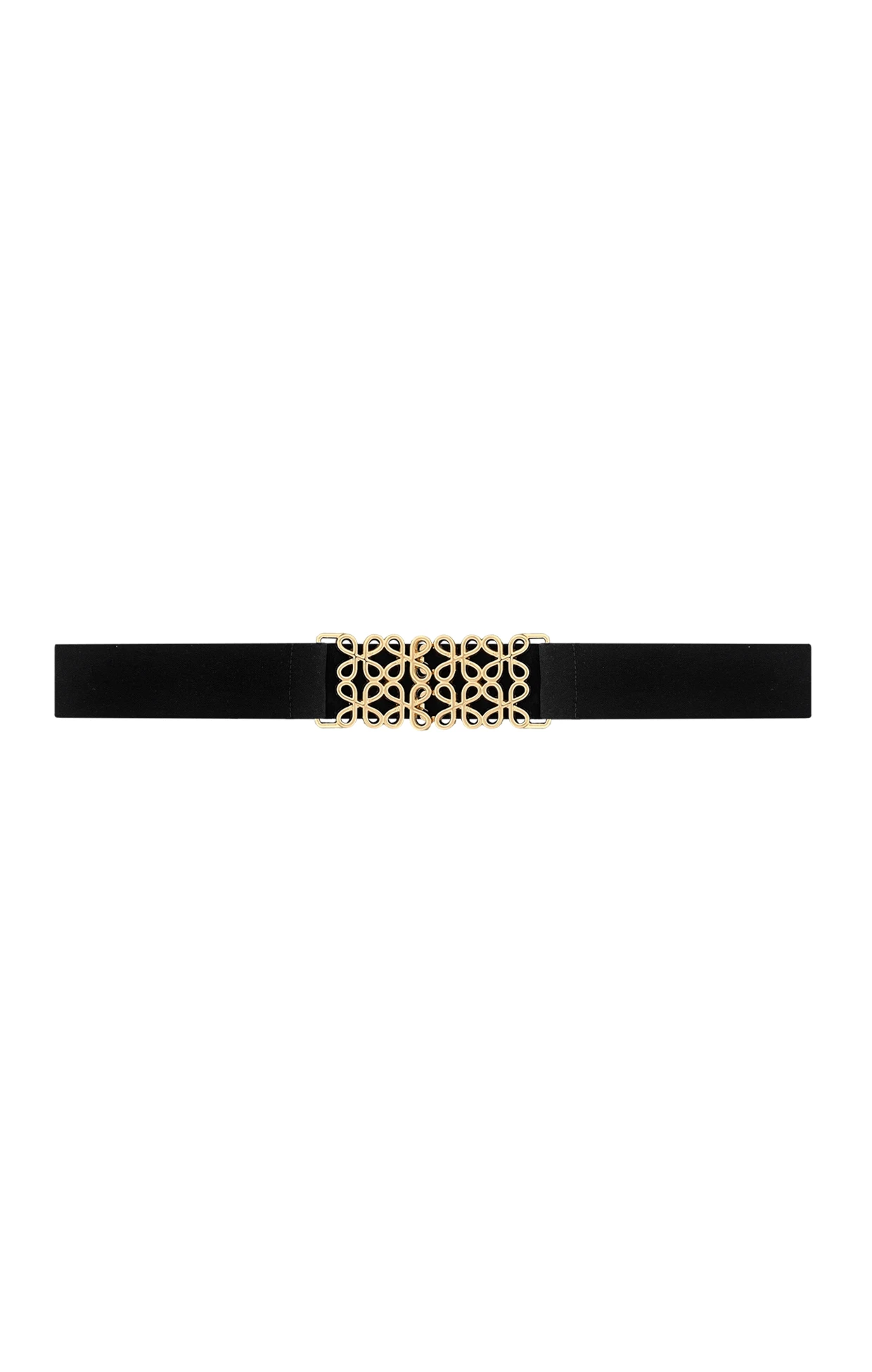 DECORATIVE CLASP BELT IN BLACK AND GOLD 3 DECORATIVE CLASP BELT IN BLACK AND GOLD